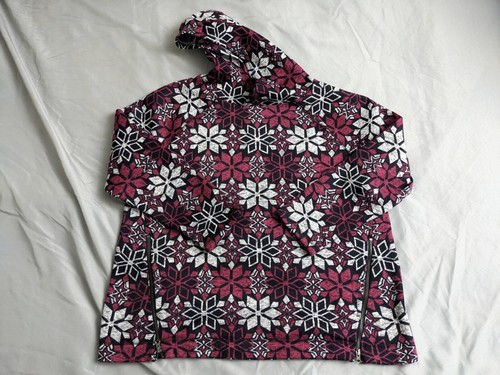 Talbots Pullover lila Pulli Schneeflocke Strick Hoodie Damen Größe 3X