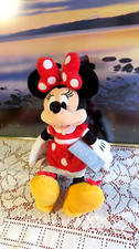 DISNEY MINNIE MOUSE PLUSH DOLL W/RED POLKA DOTS DRESS - SMALL -12"-NWT-V.NICE