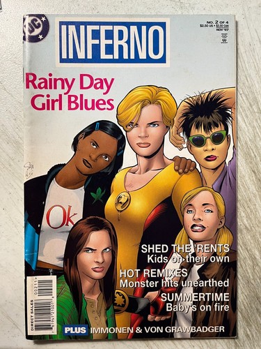 INFERNO #2 Of 4 Rainy Day Girl Blues 1997 DC Comics Board/Sleeve Good condition - Bild 1 von 3