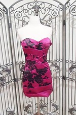 G1251 JOSH  JAZZ SZ 3 FUCSHIA SHORT FORMAL PROM PAGEANT DRESS GOWN