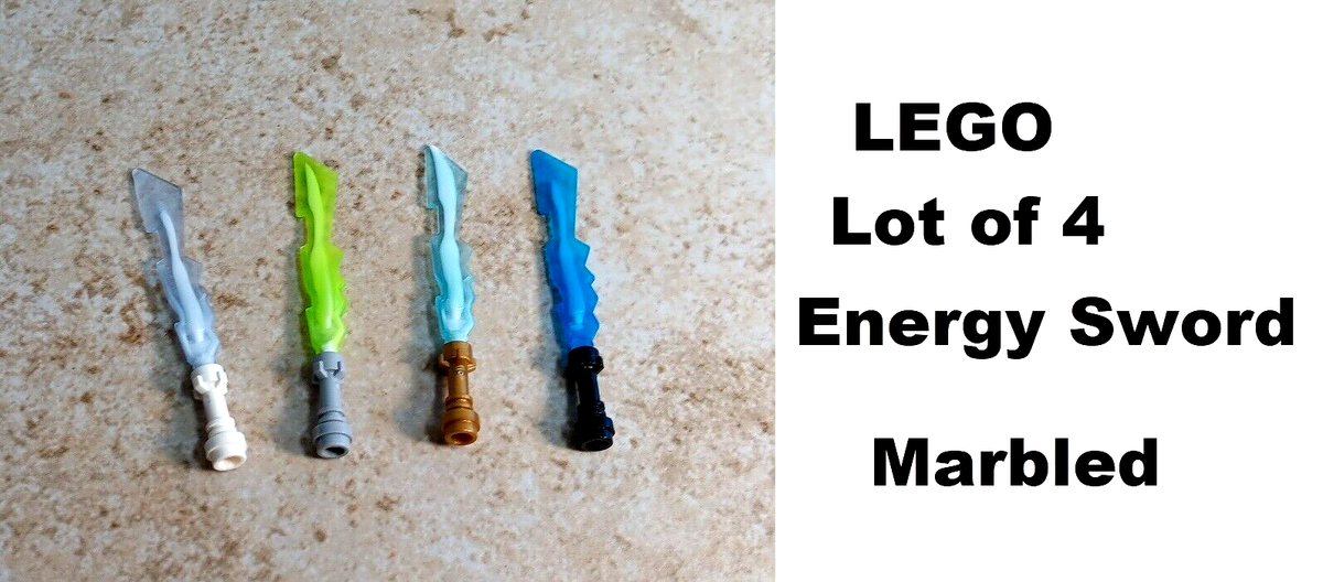 LEGO Energy Sword Power Sword Jagged Serrated Dark Blue Green