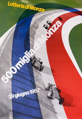 1994 Original Italian Car Poster Monza Car-Race 500 Miglia (The 100 Best Poster)