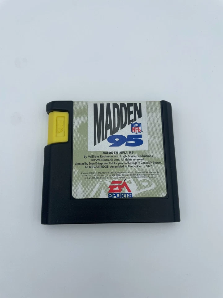 Madden NFL 95 Cartridge Sega Genesis  Only - Sega Genesis 1994 ORIGINAL GENUINE - Image 2 of 4