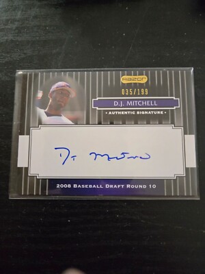 2008 Razor Signature Series Black /199 DJ Mitchell #146 Auto RC Autograph