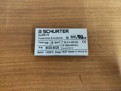 10 St(1 /st) Schurter UL248-14 Fuse links 6x32mm
