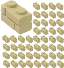 ☀️Lego x50 TAN 1x2 Masonry Bricks building Pieces Bulk Lot #98283 Sand Wall 