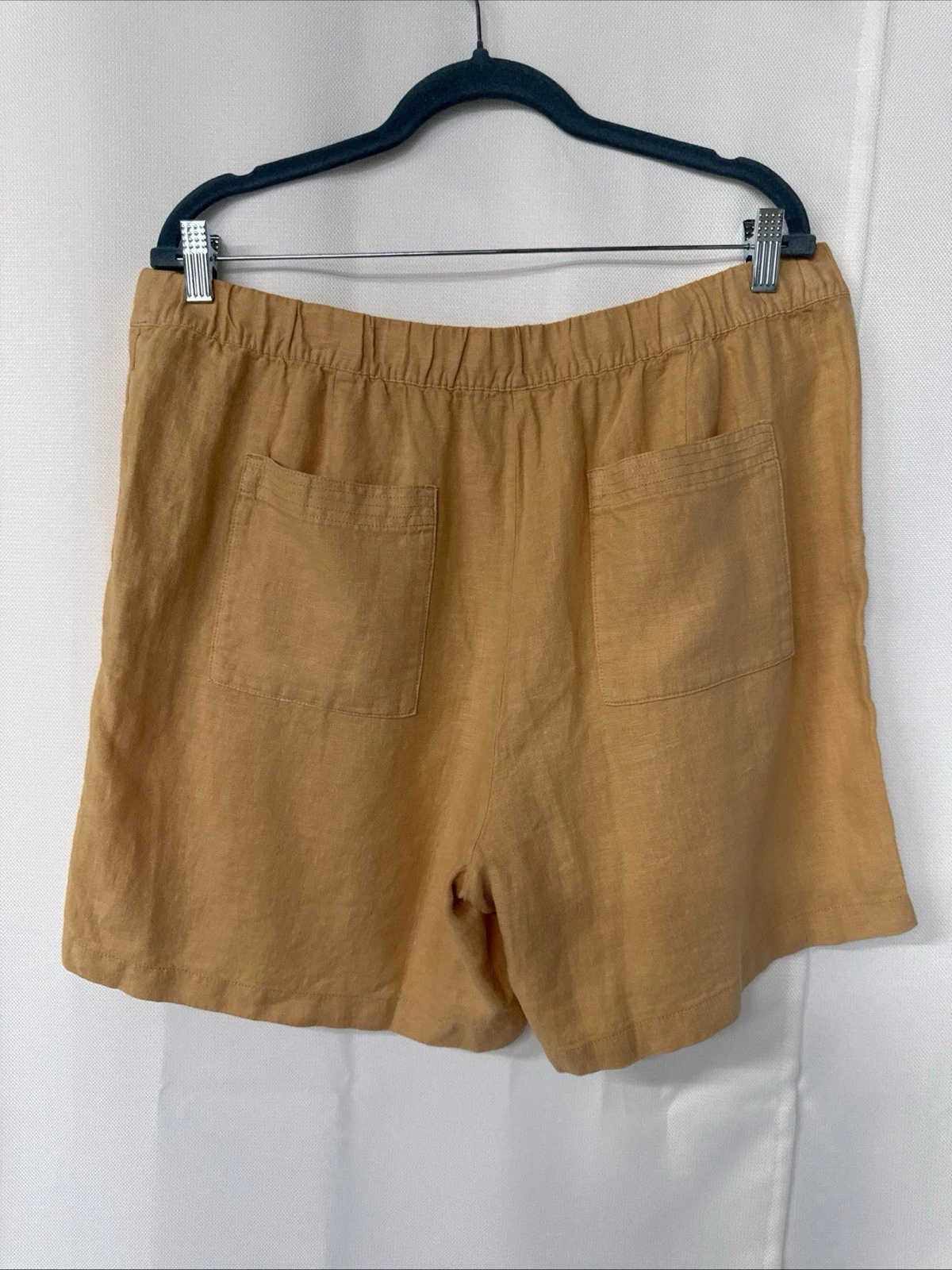 Purejill J. JILL Linen Shorts Sz L Pockets Pull On Elastic Waist 6.5" Inseam