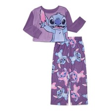 Disney Lilo and Stitch Girls Long Sleeve Top  Pants Pajama Set, 2-Piece XS
