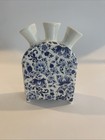 Heiden Delft Blue Tulip Vase Classic Dutch Ceramic Art Holland  Vintage 6.75”