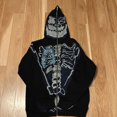 Travis Scott Cactus Jack Fragment Skeleton Graffiti Hoodie-Men s Small Unisex