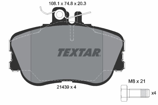 Bremsbelagsatz FÜR MERCEDES-BENZ C-KLASSE (W202) - Textar 2143905-image