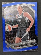 2025 Panini Prizm WNBA - Kiah Stokes #58 - Blue Velocity Prizm Las Vegas Aces
