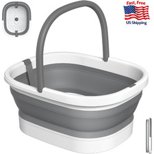 Nekteck Collapsible Foot Soaking Tub Bath Basin - Massage, Pumice, Large Capacit