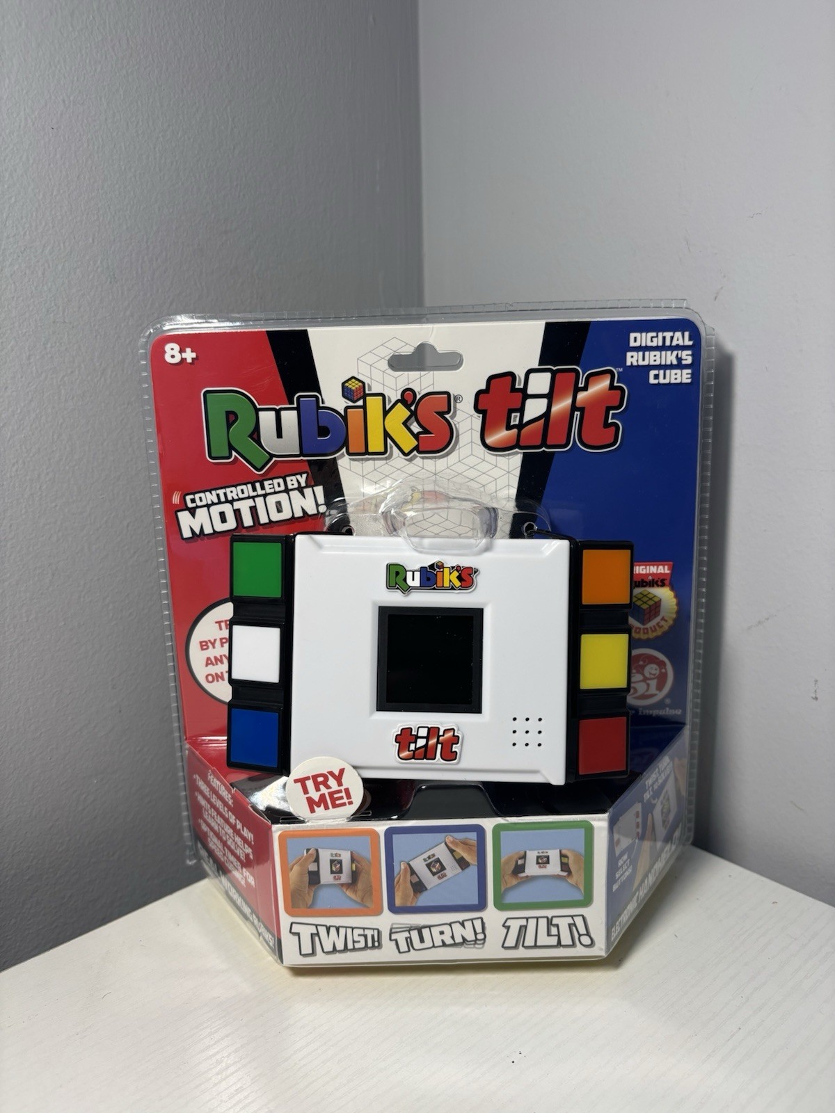 Rubik's Tilt Mind Electronic Handheld Video Twist Puzzle Game Fun For Children