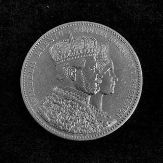 1 Vereinstaler Preußen 1861 "Krönungs Taler" Silber ss (TH. 265)