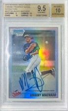 2010 Bowman Draft & Manny Machado Chrome Auto 1st Refractor #/500 BGS 9.5/10