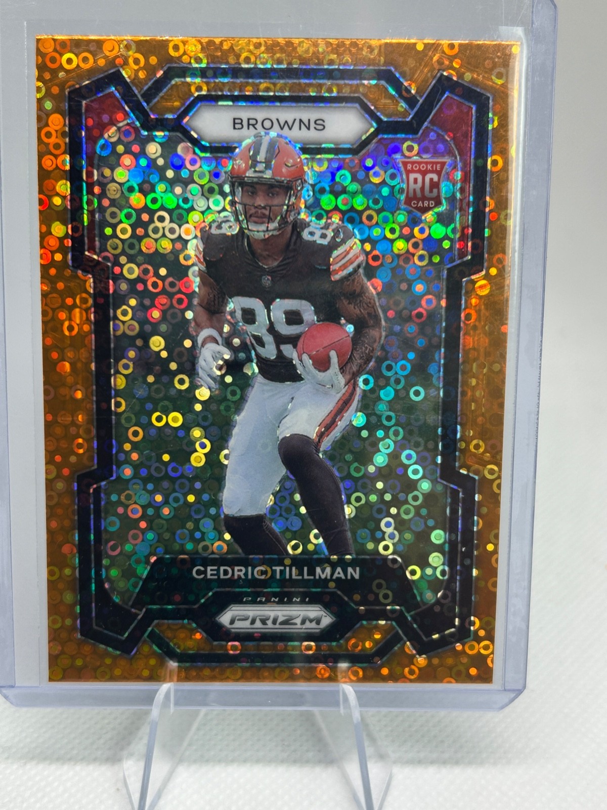 2023 Panini Prizm Cedric Tillman Orange Disco Prizm RC #321 Browns 56B