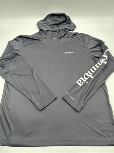 Columbia Hoodie Men X-Large Graphic Print Logo Gray ..#32762