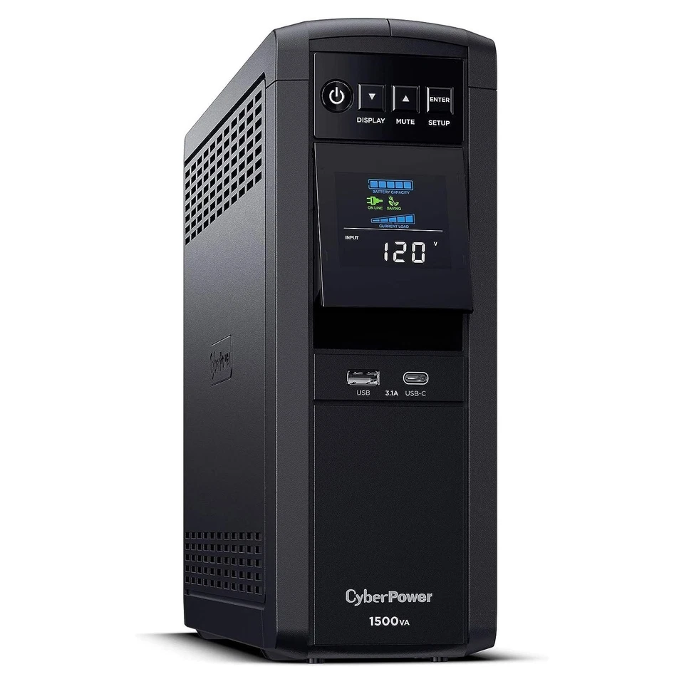 CyberPower CP1500PFCLCD-R 1500 VA / 1000W PFC Sinewave UPS Certified Refurbished - Image 2 of 4