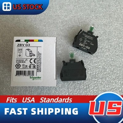 ZBVG3 Schneider 5 PC NEW ZBV-G3 LED Telemecanique: US - based Inventory