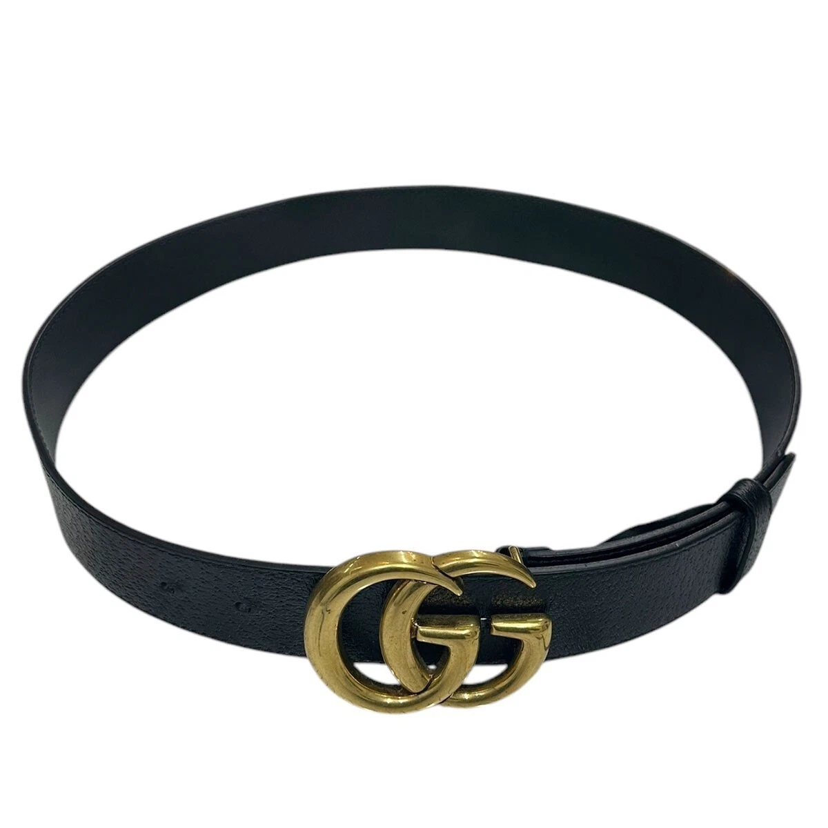 Gucci Ceinture Double G Large 4cm Noir Or 100cm/32 Occasion Grade B