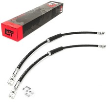 2x Bremsschlauch Leitung Bremse +Haltefeder vorne für VW Caddy III 2C Eos 1F