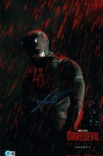 CHARLIE COX SIGNED MARVEL DAREDEVIL BORN AGAIN MCU 11X17 PHOTO BECKETT BAS COA