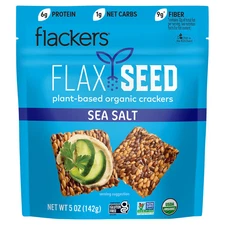Flax Seed Crackers, Sea Salt, 5 oz (142 g)