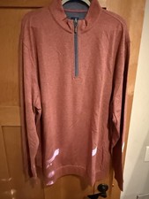 johnnie-O Tuffy Model Co 2XLT Big  Tall Red 1/4 Zip Mock Neck Pullover