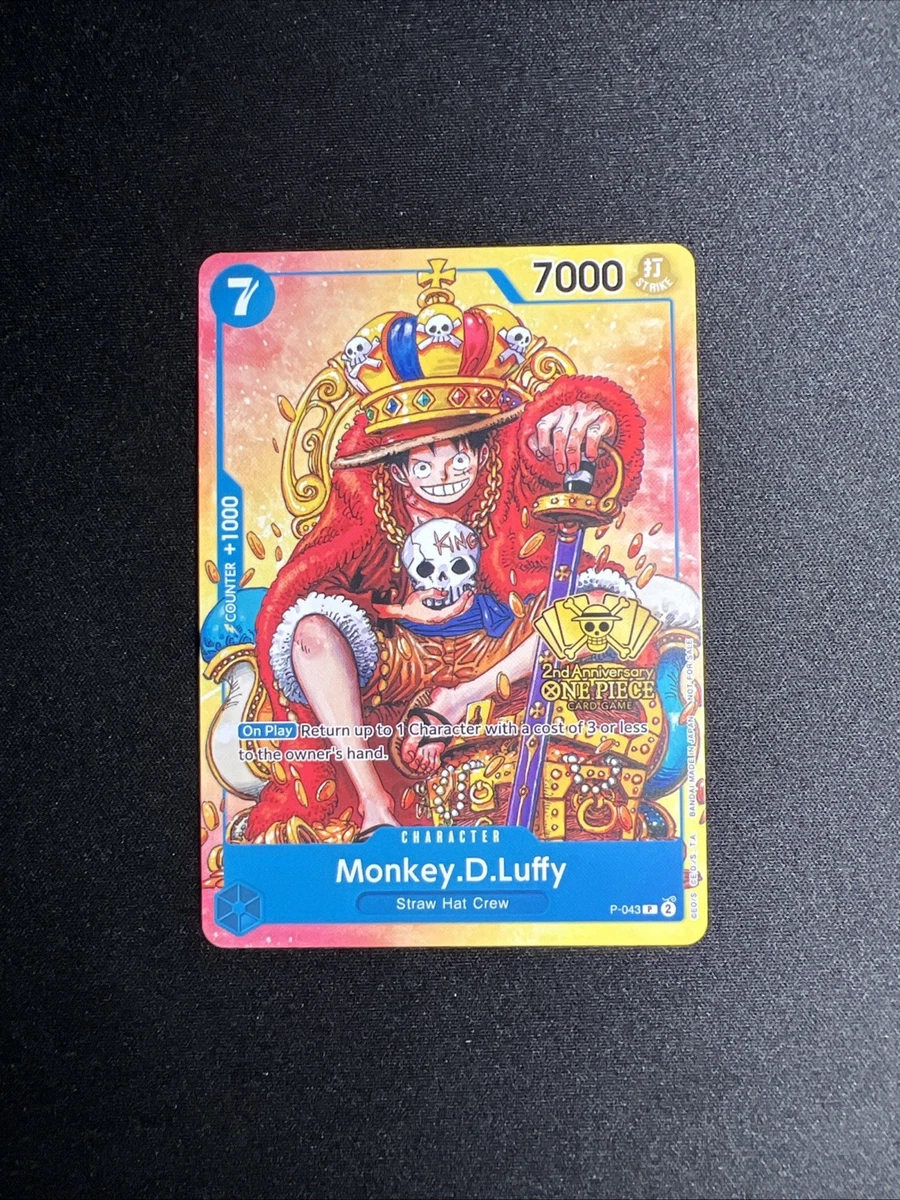 Monkey.D.Luffy P-043 One Piece Promotion Cards for sale | eBay