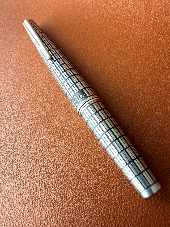 PILOT Fountain Pen Elite Black Steel Grid Nib-F 18K-750 VINTAGE H675 1975 model - Image 3 of 4