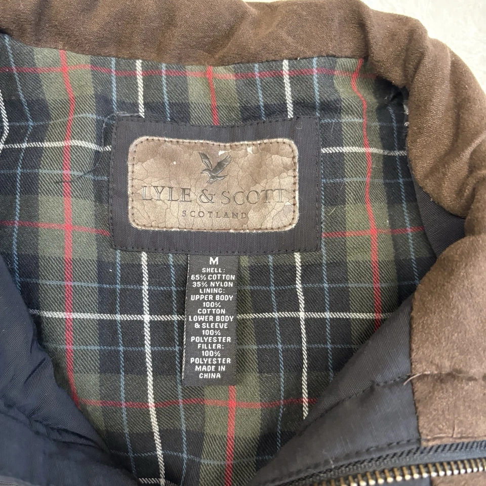 Lyle & Scott leather label black winter multi pocket jacket Men's M - Image 2 of 4