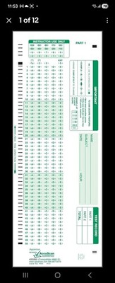 Apperson AccuScan 20260 882-E Compatible Scantron Answer Sheet for Exam (20-Pcs)