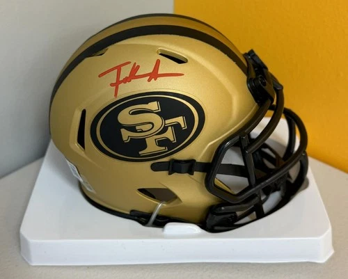 FRANK GORE SAN FRANCISCO 49'ERS RAVE AUTOGRAPHED MINI HELMET BAS COA