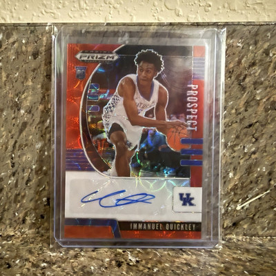 Panini 2020-21 Prizm Draft Picks Immanuel Quickley Auto Red Prizm /88