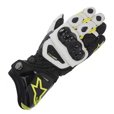 Alpinestars GP-PRO Men's Long Leather Racing Motorcycle Gloves - yellow