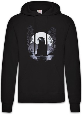 Otter Water Moon Herren Hoodie Space Cute Otters Funny Love Liebe Viral Wild