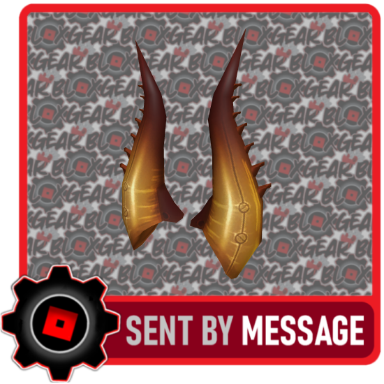 R0BL0X Golden Horns Of Pwnage Toy Code Sent Fast Via Ebay Msg | eBay
