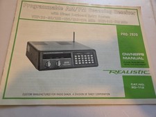 Vintage Realistic Owner's Manual For Pro-2020 Programmable Scanning Receiver