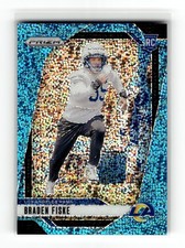 Braden Fiske 2024 Panini Prizm #310 Rookie Rams 74/96 Blue Sparkle RC