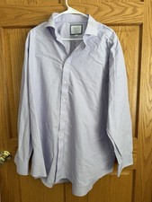 CHARLES TYRWHITT Classic Fit Non Iron Lavender Cotton Dress Shirt 18 - 35 Classy