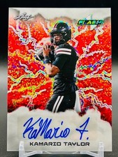 2025 Leaf Eclectic Football RC Auto Flash FBA-KMT Kamario Taylor 1/1