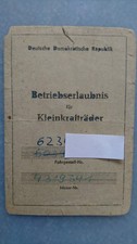 Simson DDR Betriebserlaubnis ,Papiere S51