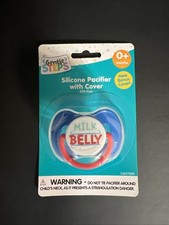 NEW BABY KING BLUE MILK BELLY PACIFIER 0 MONTHS