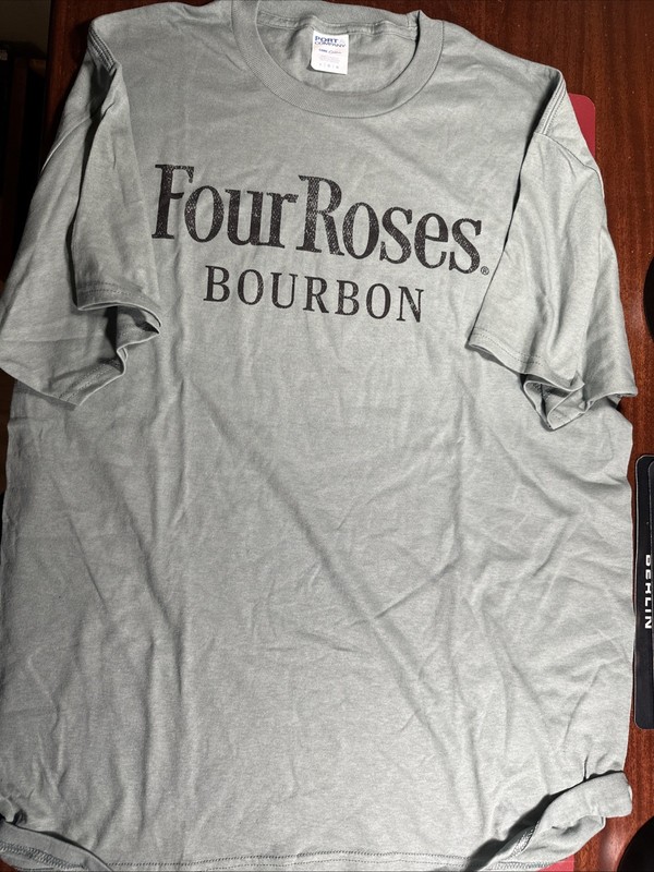 Port & Company brand “Four Roses Bourbon” graphic t-shirt Men’s LG