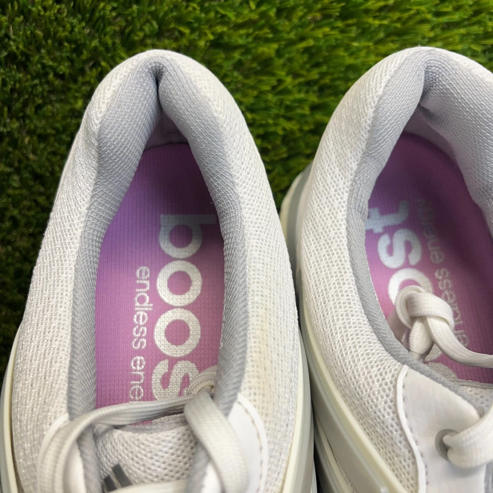 Туфли для гольфа беговые Adidas Adipower Boost 2 женские размер 8 белые серебристые без шипов - Изображение 4 из 4