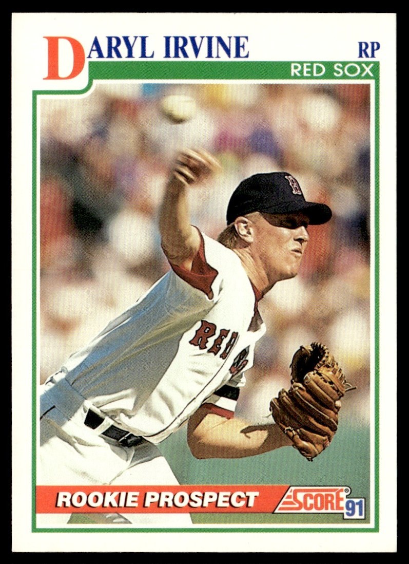 1991 Score Daryl Irvine Rookie Boston Red Sox #333