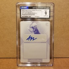 2021 Perfect Game AUTO Magenta Plate 1/1 ADONYS GUZMAN Boston Red Sox CGC 9 / 10