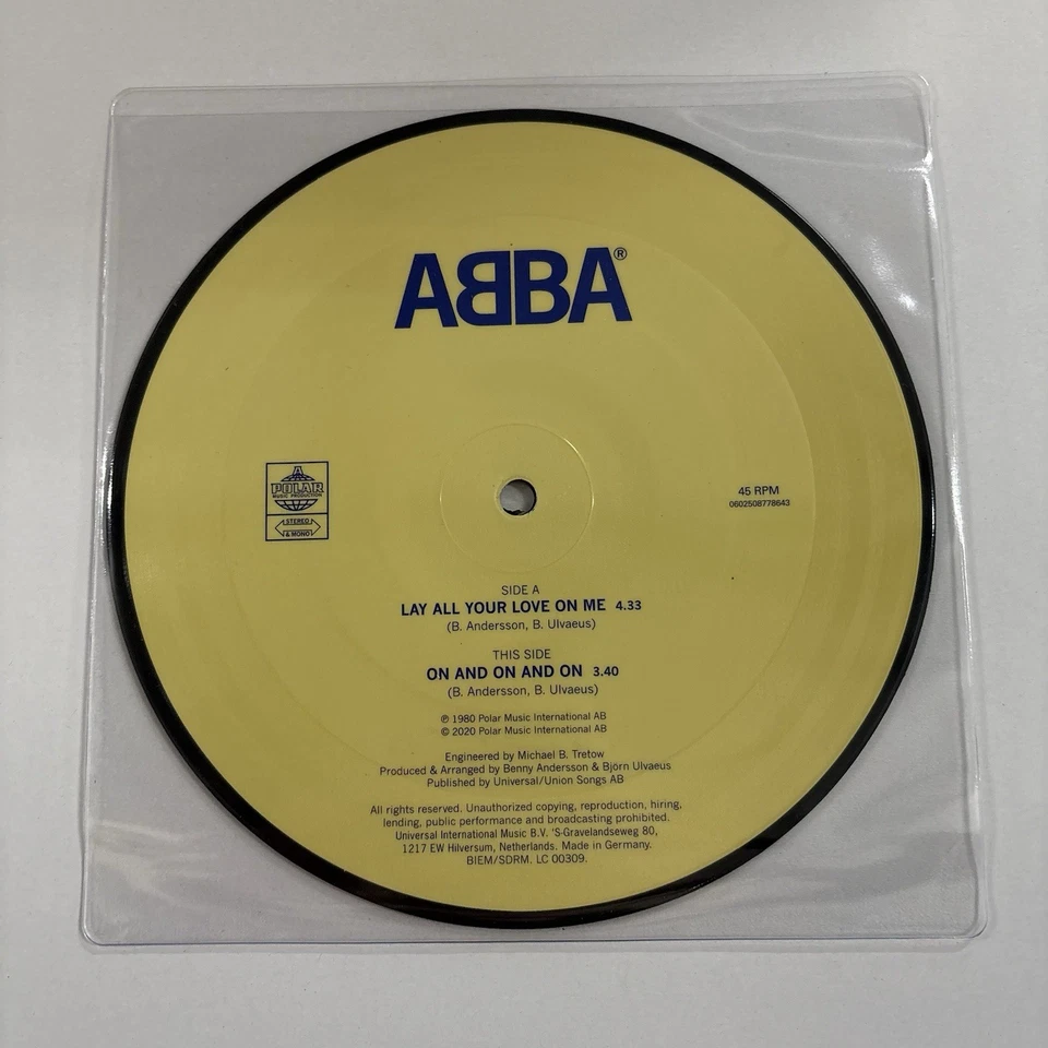 ABBA – Lay All Your Love On Me - UK Polar 7" Picture disc -0602508778643 - Image 4 of 4