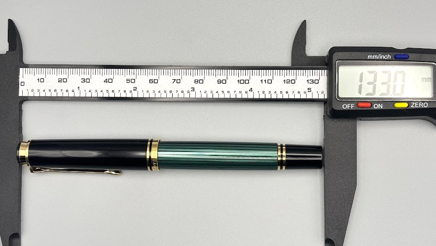 Pelikan M600 Fountain Pen Green Stripe 14C-585 M Nib w/ Boxed from